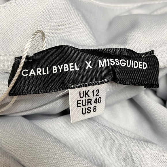 NWT Carli Bybel X Missguided silk pleated top maxi dress size 8 - Picture 10 of 14